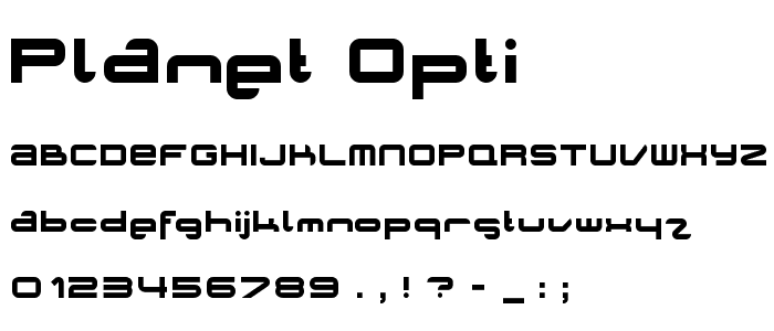 Planet Opti font